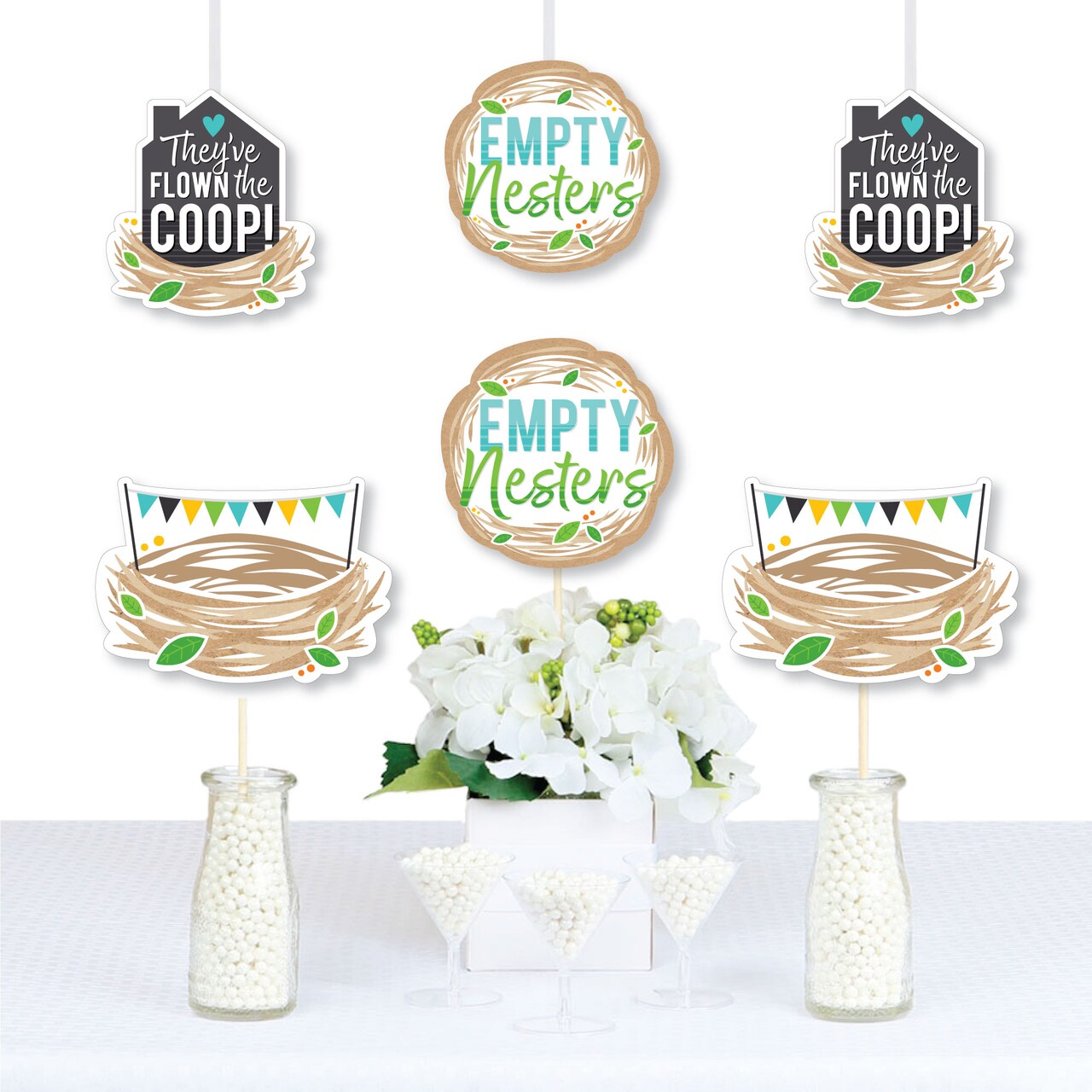 Big Dot of Happiness Empty Nesters - Decorations DIY Empty Nest Party Essentials - Set of 20